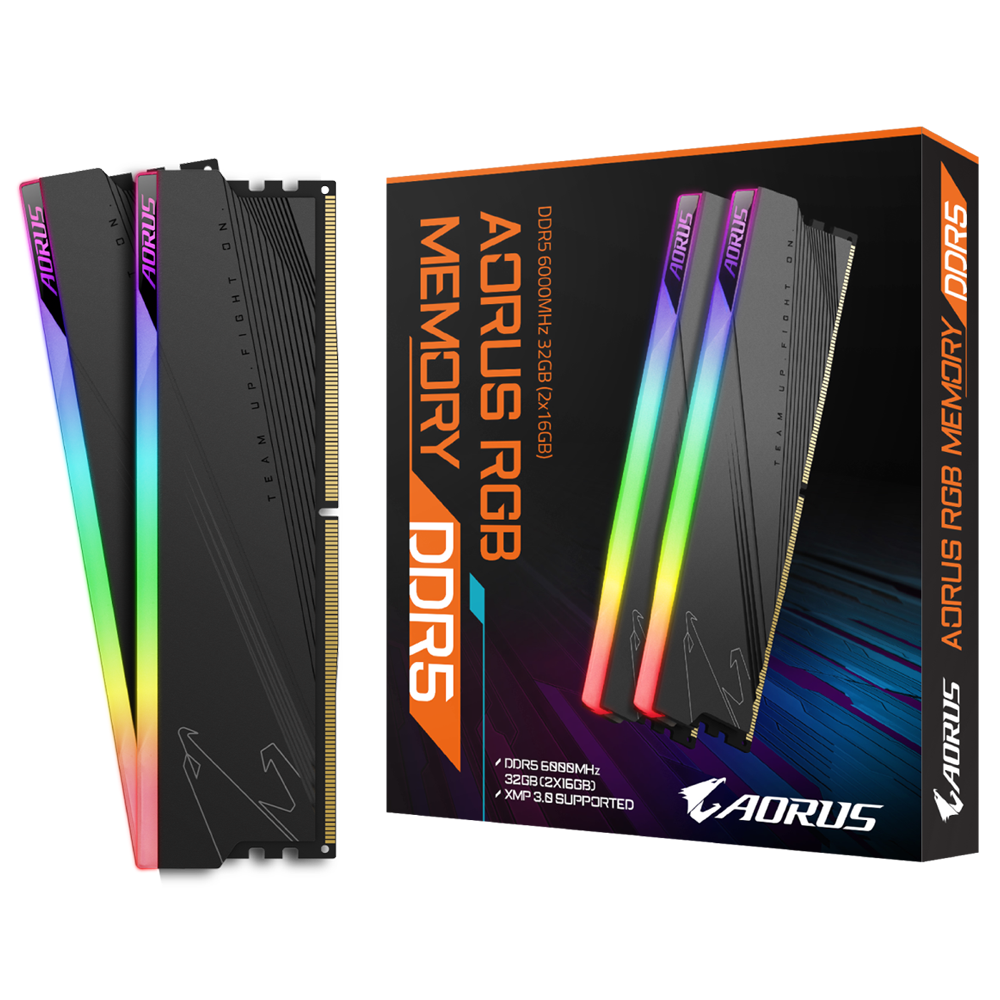 Gigabyte AORUS RGB 32GB DDR5 6000MHz Gray Heatsink Desktop RAM ARS32G60D5R