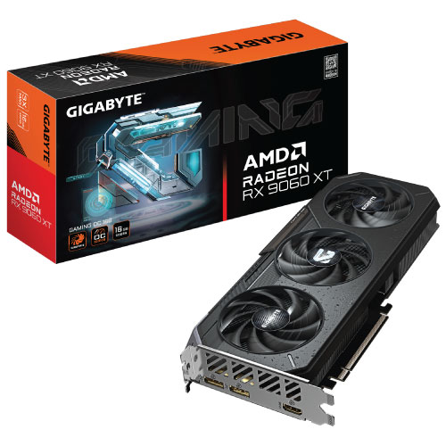 GIGABYTE Radeon RX 9060 XT GAMING OC 16G GDDR6 Graphics Card