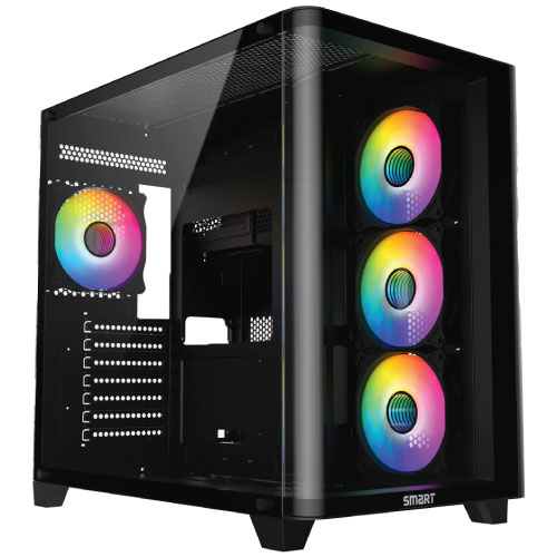 SMART-A400B-CURVED-TEMPERED-GLASS-MID-TOWER-ATX-BLACK-CASE