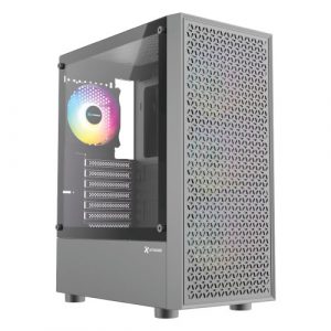 XTREME A100B MID TOWER ATX FRONT MESH CASE WITH 4 RGB FAN WITHOUT PSU TEMPERED GLASS