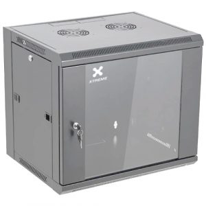 Xtreme XR9U 9U Rack Glass Door Wall Mount Network Cabinet with PDU Unit