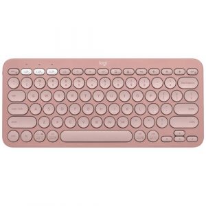Logitech K380S Pebble Keys 2 Multi-Device Bluetooth Keyboard Tonal Rose