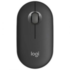 Logitech M350s Pebble Mouse 2 Wireless and Bluetooth Mouse Tonal Graphite