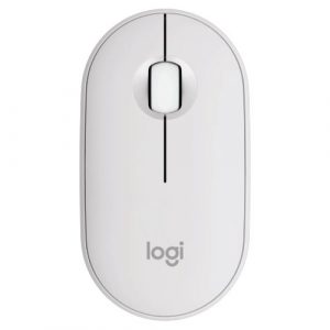 Logitech M350s Pebble Mouse 2 Wireless and Bluetooth Mouse Tonal White