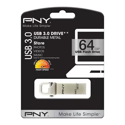 PNY HOOK ATTACHE 64 GB USB 3.0 MOBILE DISK DRIVE