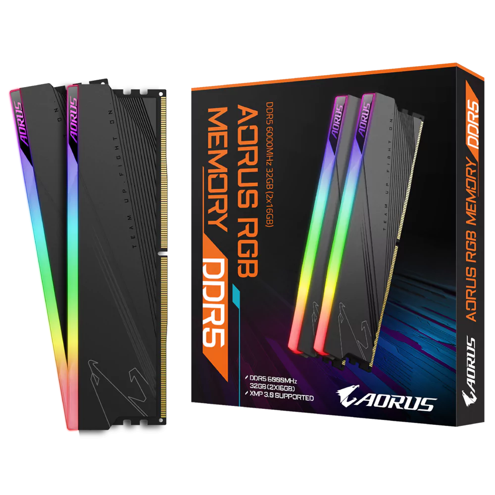 Gigabyte AORUS RGB 32GB DDR5 6000MHz Gray Heatsink Desktop RAM ARS32G60D5R