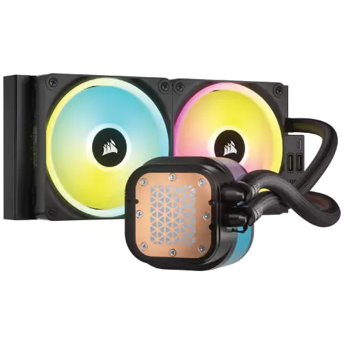 Corsair-iCUE-LINK-H100i-LCD-Liquid-CPU-Cooler-Black-2